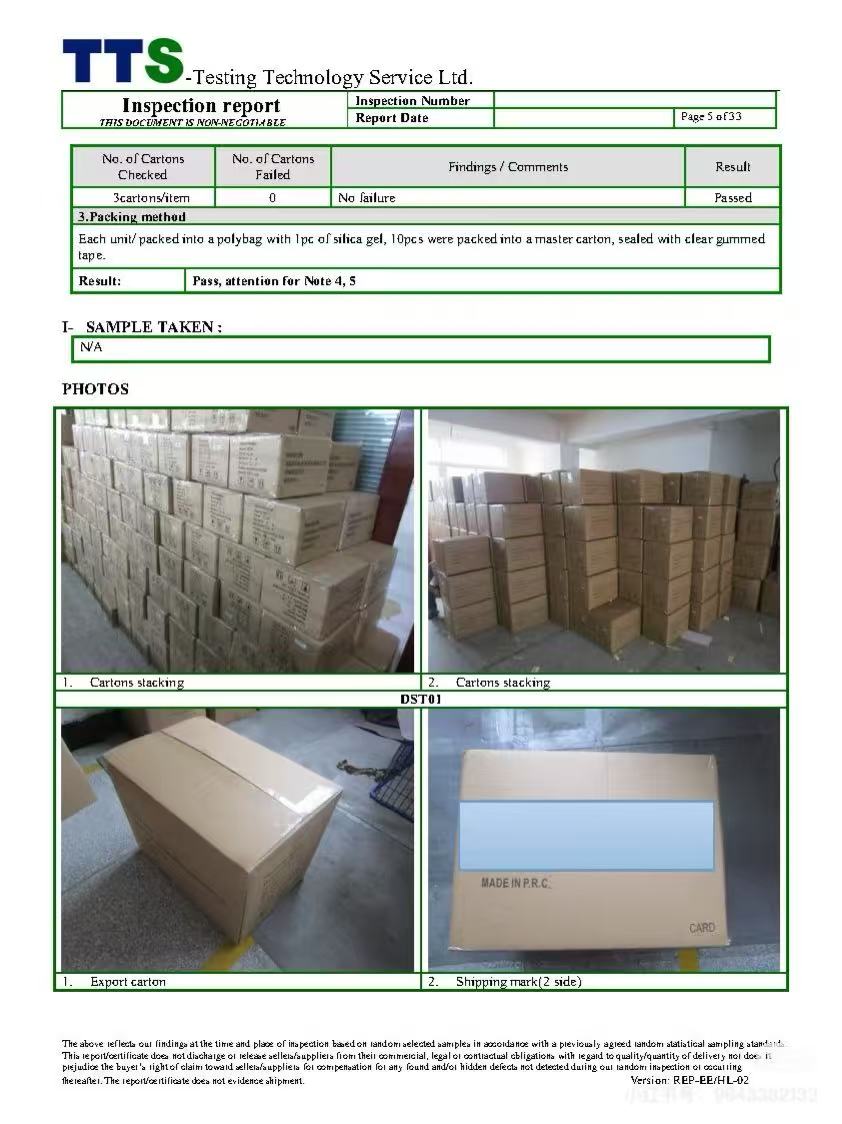 Backpack polybag barcode carton dimension and gross weight inspection