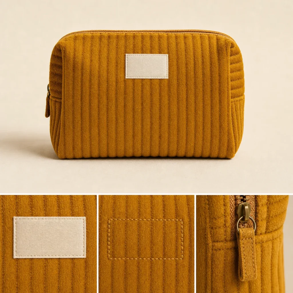 The outer material, zipper, seams and lining form one build; the face fabric alone is not a complete specification.